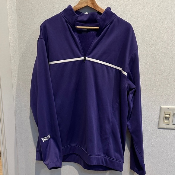 Nike Vikings Golf Purple Therma-Fit Pullover - Picture 1 of 4